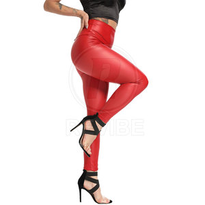 Legging en cuir élégant pour femme, coupe ajustée, taille mi-haute, respirant, longueur intégrale, pour usage décontracté - Product Image 2