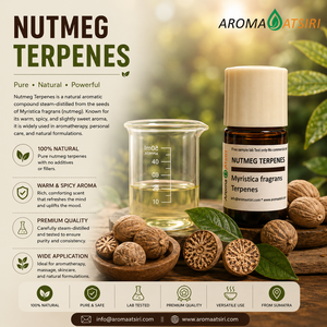 Aceite de Nuez Moscada de Alta Calidad con Terpenos - Aroma Picante Cálido Natural para Saborizar Alimentos y Perfumería - Product Image 1
