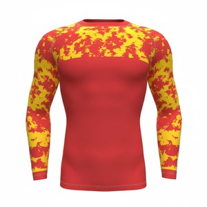 Custom Sublimated <b>Compression</b> Rash Guard - <b>Long</b> <b>Sleeve</b> BJJ Training Workout <b>Shirt</b> for Men - Product Image 1