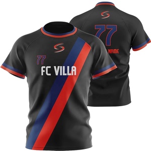 Conjunto de Camiseta de Fútbol de Poliéster de Alta Calidad, Material Transpirable, Nombre Personalizado, Color, Impresión por Sublimación Digital, Unisex - Product Image 1