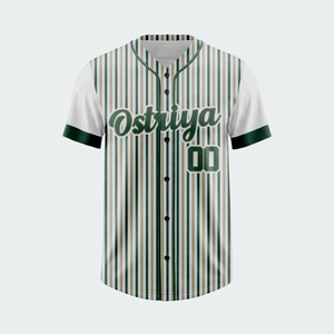 High Quality Printed Baseball Jersey Custom Team <b>Name</b> Front Breathable 100% Polyester Short Sleeve Quick Dry Sporty Training - Product Image 3