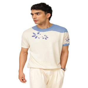 240gsm เสื้อยืดผ้าเช็ดทำความสะอาดแบบโอเวอร์ไซซ์สำหรับผู้ชายผ้าฝ้ายระบายอากาศได้ดีผ้าโลโก้แบบลำลองสำหรับฤดูร้อน - Product Image 1