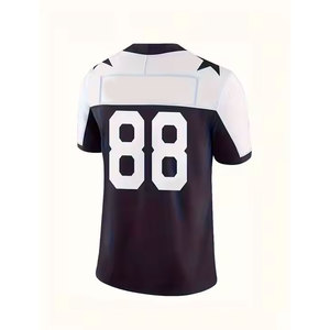 ชุดยูนิฟอร์มรักบี้ปักลายคุณภาพสูง ทรงโอเวอร์ไซส์ สีดำ ระบายอากาศได้ดี ชุดยูนิฟอร์มอเมริกันฟุตบอลแบบกันหนาว - Product Image 2