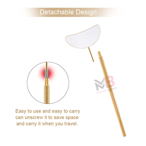 Eyelash <b>Mirror</b> Stainless Steel Custom Design <b>Light</b> weight <b>Makeup</b> <b>Mirror</b> Large Handle Eyelash Extensions Accessories - Product Image 4