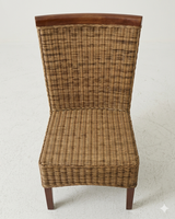Chaise d'appoint en rotin naturel de Style rustique et confortable, chaise d'appoint Mawar sans bras, origine indonésienne