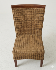 Silla lateral de mimbre Natural con estilo rústico y acogedor, sillón lateral Mawar sin brazos - Product Image 6