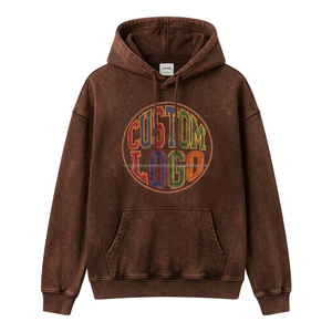 Sweat à capuche streetwear surdimensionné en molleton 380 GSM, imprimé numérique personnalisé, brodé, pour les vacances, Fabricant OEM, Vente en gros, Dropshipping - Product Image 6