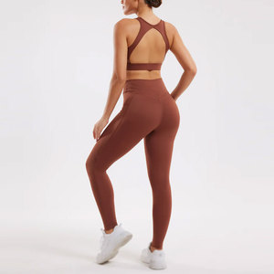 Ropa Deportiva para Mujer, Conjunto de Yoga de 2 Piezas, Material Spandex, Conjunto de Yoga de 2 Piezas para Mujer con Empaque Personalizado - Product Image 2