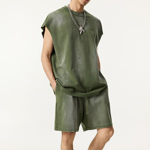 Conjunto de Camiseta sin Mangas y Pantalones Cortos para Hombre, Personalizado 2026, Estilo Casual de Verano, 2 Piezas, Talla Grande, Ropa Deportiva Urbana - Product Image 2