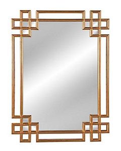 Minimalistic Modern iron Rectangular <b>Framed</b> Wall <b>Mirror</b> Decorative <b>Gold</b> Finish for home hotel restaurant - Product Image 2