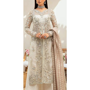 Robe de soirée pakistanaise pour femme 2026, en mousseline de soie premium brodée, robe de mariée de luxe, tenue de créateur pour occasions formelles, ensemble complet - Product Image 4