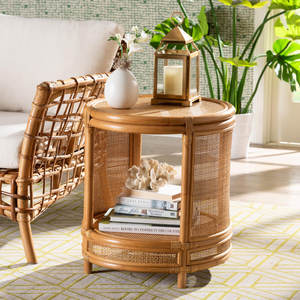 Mesa auxiliar de ratán para muebles de salón - Product Image 6