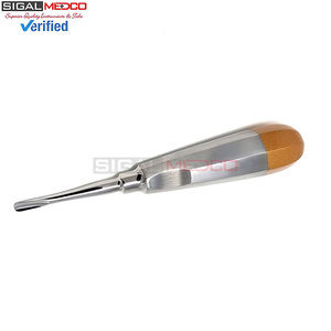 Dental Luxating Elevator Straight 5mm Gold Handle German Stainless Steel Manual Tool for Tooth Extraction Dental Instruments - Product Image 3