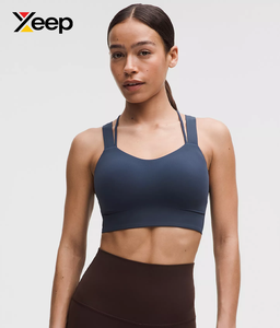 XEEP High Quality Women Yoga Sports <b>Bra</b> XC-SB-104 Solid Simple Breathable Adjustable <b>Straps</b> Removable Pads High Support Quick - Product Image 1