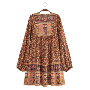 Mini vestido estampado para mujer, vestido informal de moda de verano - Product Image 4