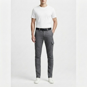 Men's Polyester <b>Cargo</b> Trousers Mid Waist Multi Pocket Utility <b>Pants</b> for Hiking Camping Travel Outdoor <b>Work</b> and Casual Activities - Product Image 6