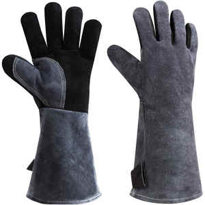 Gants de travail industriels d'extérieur à manches longues pour soudage TIG, en cuir de vachette anti-chaleur, prix de gros, pour soudeurs - Product Image 1