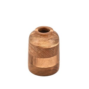 Vases et pots à fleurs en bois d'acacia, fabrication sur mesure, vente en gros |   Aqdus Saleem Inde - Product Image 2