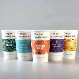 Manchon en papier kraft pour gobelets, fabriqué au Vietnam, avec logo personnalisé, écologique, compatible micro-ondes, pour gobelets à café, thé et autres boissons - Product Image 5