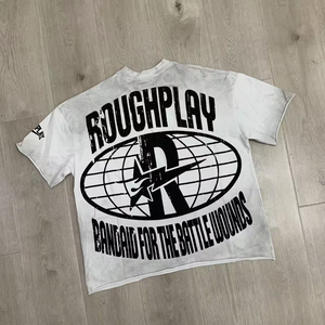 เสื้อยืดแขนสั้นลายเพชร Rough Play ดีไซน์ทันสมัยและอินเทรนด์ พิมพ์ลายโดยตรง ระบายอากาศได้ดี - Product Image 2