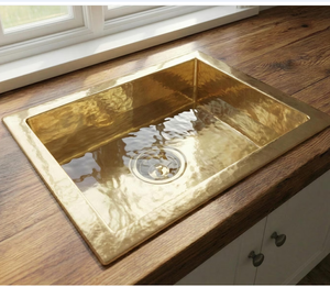 Lavabo de Latón Pulido Creativo para la Colección de Accesorios de Baño Premium, que Mejora el Atractivo Visual con un Brillo Metálico - Product Image 5