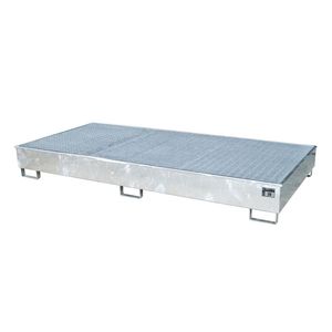 Regalwanne RW-GR 2700-2 PE zincato con griglia e inserto in PE per scaffali con larghezza del compartimento di 2700 mm - Product Image 1