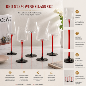 <span class=keywords><strong>Copa</strong></span> <span class=keywords><strong>de</strong></span> <span class=keywords><strong>Vino</strong></span> Tinto Moderna <span class=keywords><strong>de</strong></span> Vidrio <span class=keywords><strong>de</strong></span> Color, Hecha a Mano, con Base Negra <span class=keywords><strong>Inclinada</strong></span> y Cóncava, <span class=keywords><strong>de</strong></span> Cristal, 301-400 ml, para Fiestas - Product Image 1