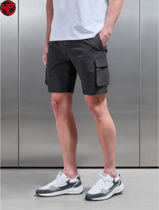 Pantalones Cortos Deportivos Ligeros de Secado Rápido para Hombre, Cintura Elástica, Color Sólido, Casuales, para Correr, de Nailon, con Bolsillos Laterales - Product Image 5