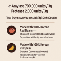 Enzyme de céréales fermentées coréenne OEM, 30 sachets, mélange de haricot rouge et de courge, poudre naturelle pour adultes, améliore l'immunité et l'énergie, sachets de 24 mois