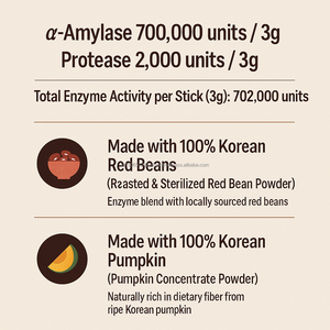 Bâtonnets d'enzymes à grains fermentés OEM Corée 30 doses de poudre naturelle pour mélange de haricots rouges et de potirons pour adultes améliorant l'énergie immunitaire - Product Image 3