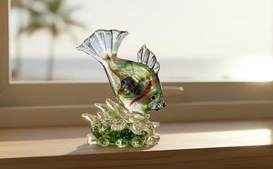 Nostrae Ekhasa - Figura Decorativa de Elefante de Madera y Cristal, Decoración para el Hogar, Sala de Estar, Artículos Decorativos Hechos a Mano, Diseño Zen Asiático, Florero de Mesa - Product Image 4