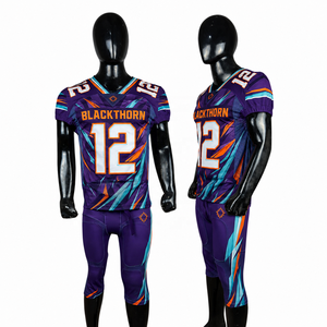 Conjuntos de Uniformes de Fútbol Americano Personalizados, Jersey Sublimado, Uniforme Ajustado para Hombre, 100% Poliéster/Spandex - Product Image 5