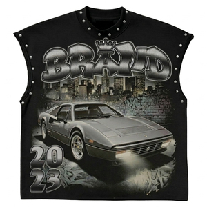 T-shirts personnalisés de haute qualité avec strass, impression sérigraphique, tissu 100% coton, nouvelle tendance, col rond, streetwear décontracté unisexe - Product Image 1