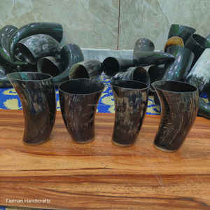 Taza Vikinga Artesanal de Cuerno de Buey Natural, Pulida, Estilo Medieval, Lujosa, para Cerveza, Ecológica, Resistente al Calor - Product Image 2
