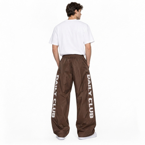 OEM Men's Printed Wide Leg Windbrekaer Pants Lightweight Nylon Trousers Elastic Waist Hiking <b>Camping</b> Men's Waterproof Pants - Product Image 3