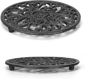 Posavasos redondo de hierro fundido azul, resistente al calor, para ollas y sartenes, tapete de hierro resistente, perfecto para cocina y hotel - Product Image 5