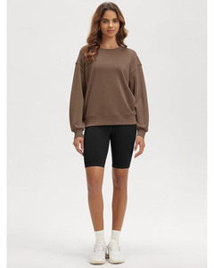 Sudadera de invierno para mujer, sin tejer, con tejido acanalado, color personalizable, logo frontal, diseño cruzado favorecedor, aspecto moderno y elegante, de secado rápido. - Product Image 3