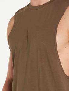 Camiseta sin mangas personalizada para hombre, estilo casual de verano, transpirable, estilo urbano, con aberturas en los brazos, para gimnasio y entrenamiento. - Product Image 3