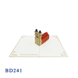 Carte pop-up 3D tendance sur le thème religieux de l'église de Munich, découpée au laser, design personnalisé, boîte en papier, cadeaux pour la maison/le bureau, Vietnam - Product Image 5