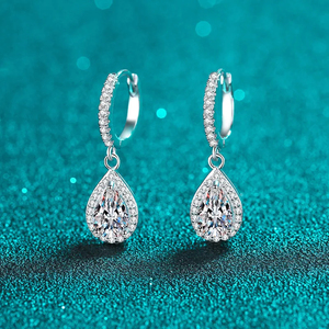 Pendientes vintage con diamantes cultivados en laboratorio sin conflictos, con oro blanco de 14k, diseñados para diamantes cultivados en laboratorio de forma ética. - Product Image 2