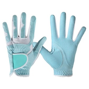 <b>Light</b> Blue Microfiber Golf Gloves Unisex Non-Slip Sports Grip <b>Pull</b> On Design - Product Image 1
