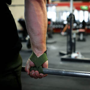 สายรัดข้อมือยกน้ำหนักแบบหนาพิเศษบุด้วยผ้าฝ้ายและนีโอพรีนสำหรับออกกำลังกาย ยกน้ำหนัก ดึงน้ำหนัก และเดดลิฟท์ สำหรับผู้ชาย - Product Image 6