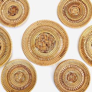 Cesta de Ratán Natural Tejida a Mano, Estilo Campestre, Ecológica, 20 cm, Anillo para Servilletas, Lujo Moderno, en Caja - Product Image 3