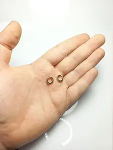 Boucles d'oreilles créoles Tishya en moissanite, argent sterling 925 plaqué or, aspect diamant de luxe, bijoux pour femmes, cadeau, 3g - Product Image 3