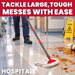 Commercial Cotton Yarn Dust <b>Mop</b> Reusable Flat Floor Cleaning <b>Mop</b> with Long Metal Handle Wholesale - Product Image 2