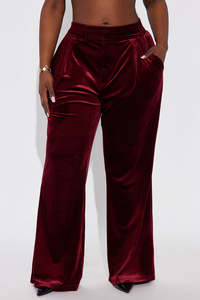 Women's Custom Winter Casual Velvet Sweatpants Elastic Waist Side Pocket Design Wholesale <b>Joggers</b> Yoga Pants Flat Front Quick - Product Image 5