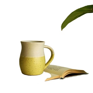 Tasse à café jaune Orange produit de vente chaud imprimé à la main tasse en céramique tasses à café - Product Image 1