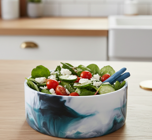 ชามสลัดทำมือจากโพลีเรซิ่นสีเขียวมิ้นท์ทันสมัยเป็นมิตรกับสิ่งแวดล้อมสำหรับใช้ในครัว โรงแรม และบ้าน ทนทาน - Product Image 3