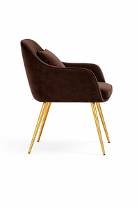 Modern Upholstered Rocking Chair with Cushion and Metal Legs for Outdoor School Hospital Villa Use - Product Image 4