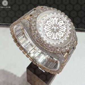 Reloj de Lujo para Mujer, con Bisel de Diamantes de Acero Inoxidable, Movimiento de Cuarzo Analógico, Caja Poligonal de 38 mm, Cierre Plegable - Product Image 2